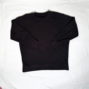 Lululemon Women's Black Cotton Crewneck Sweatshirt - Size M